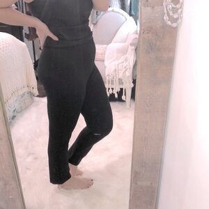 J Jill small Ponte slim leg black equestrian pants